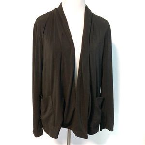 Black Cardigan With Pockets